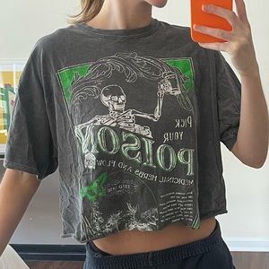 Cropped Oversized Graphic Tee